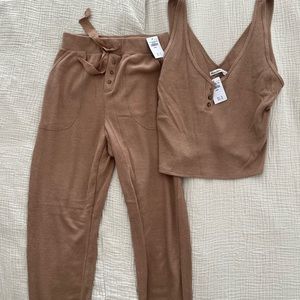 Abercrombie & Fitch Waffle Knit Set NWOT
